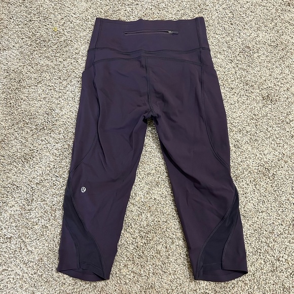 Lululemon Pace Perfect Crop (17") Boysenberry Purple Leggings Women’s Size 6 Run - Picture 3 of 11